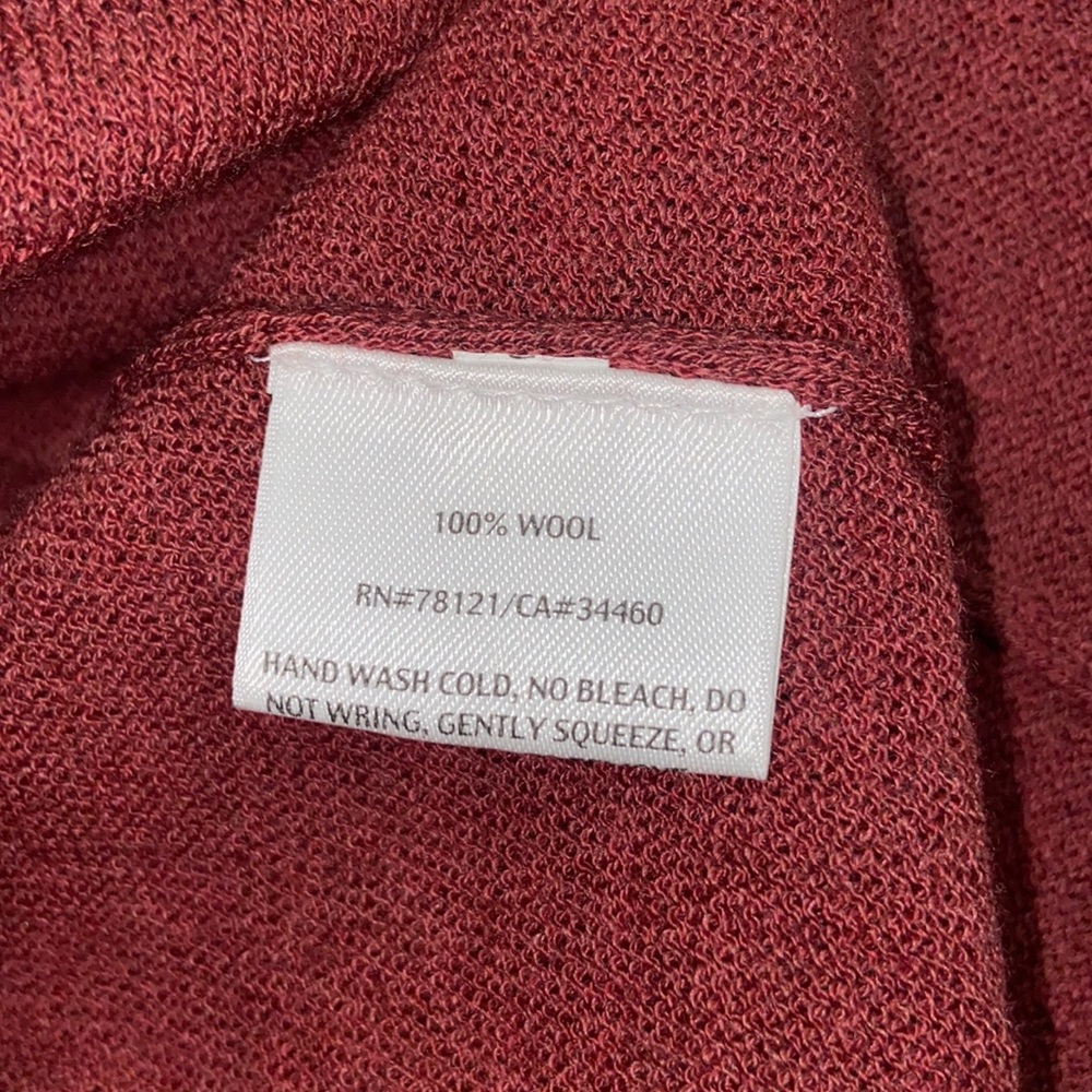 Eileen Fisher Wool Sleeveless Top Blouse Babydoll Tank Rusty Red Sz Medium - Picture 5 of 6